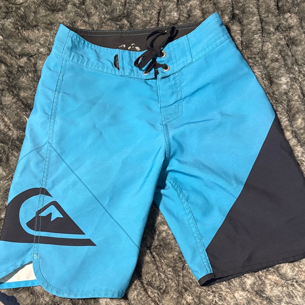Boy’s Quiksilver Bright Blue Boardshorts with Black Accent